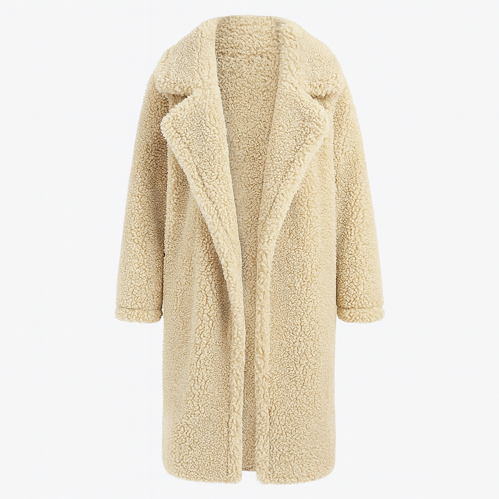 Isla | Trendy Warm Long Teddy Coat for Women