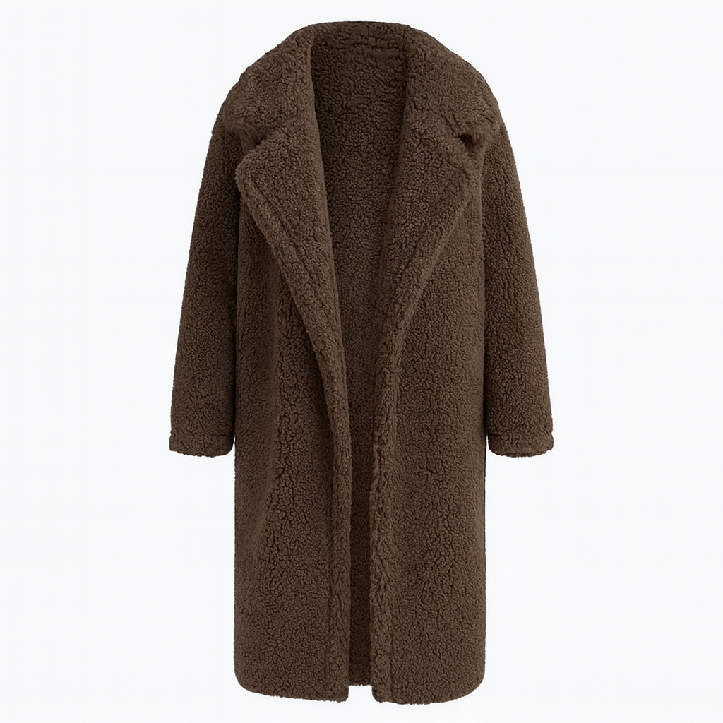Isla | Trendy Warm Long Teddy Coat for Women