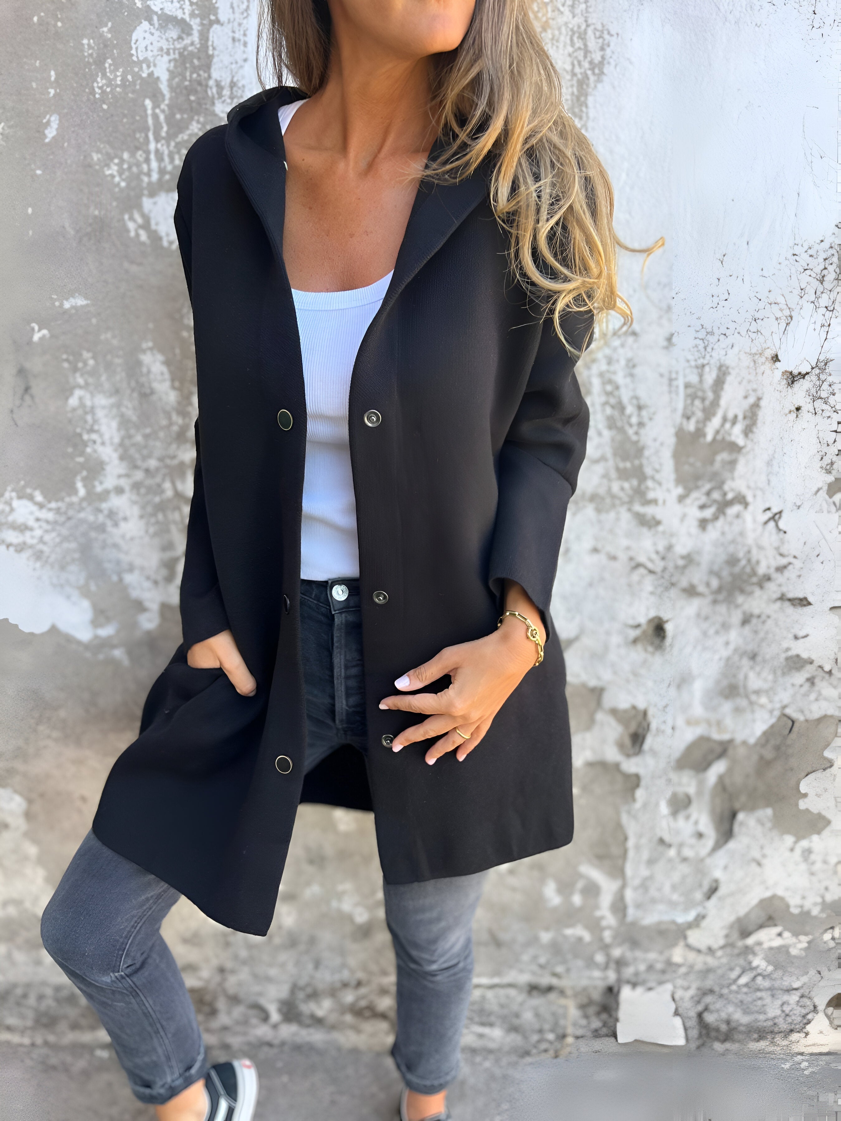Mireille | Button-Up Coat for Women - Motheero
