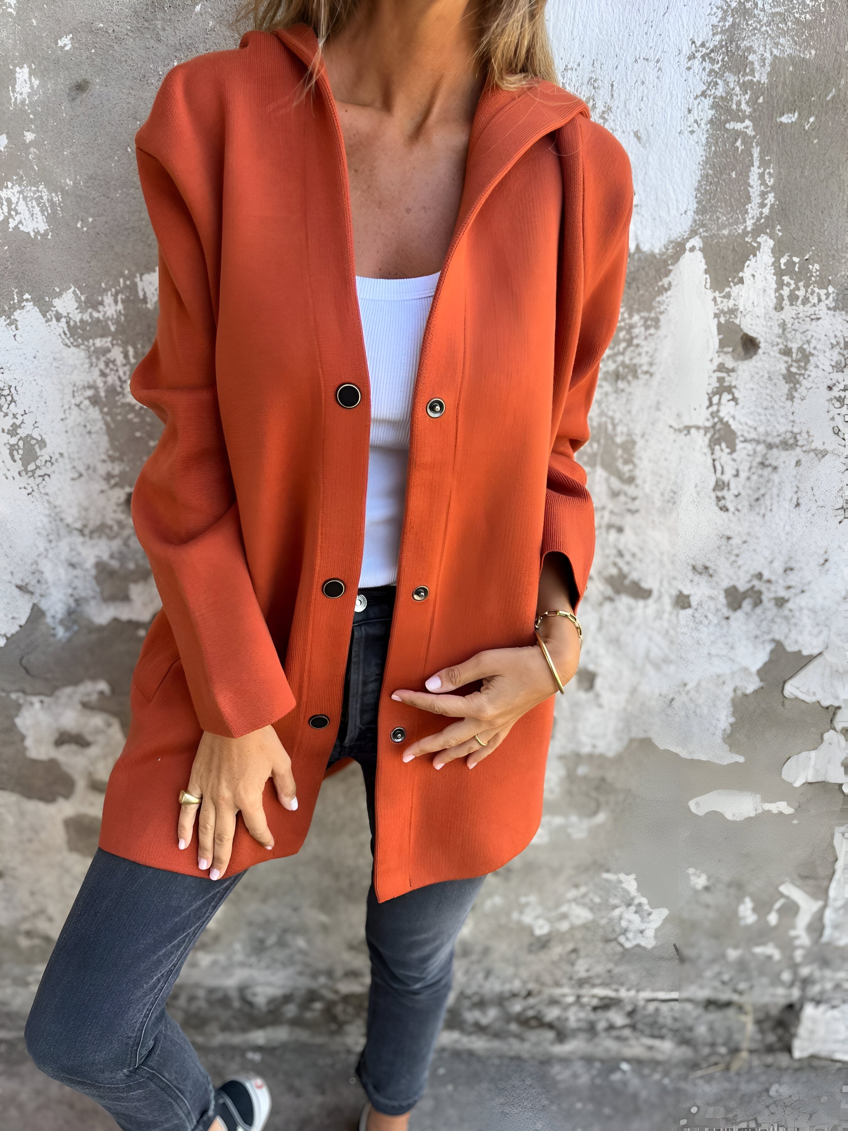Mireille | Button-Up Coat for Women - Motheero