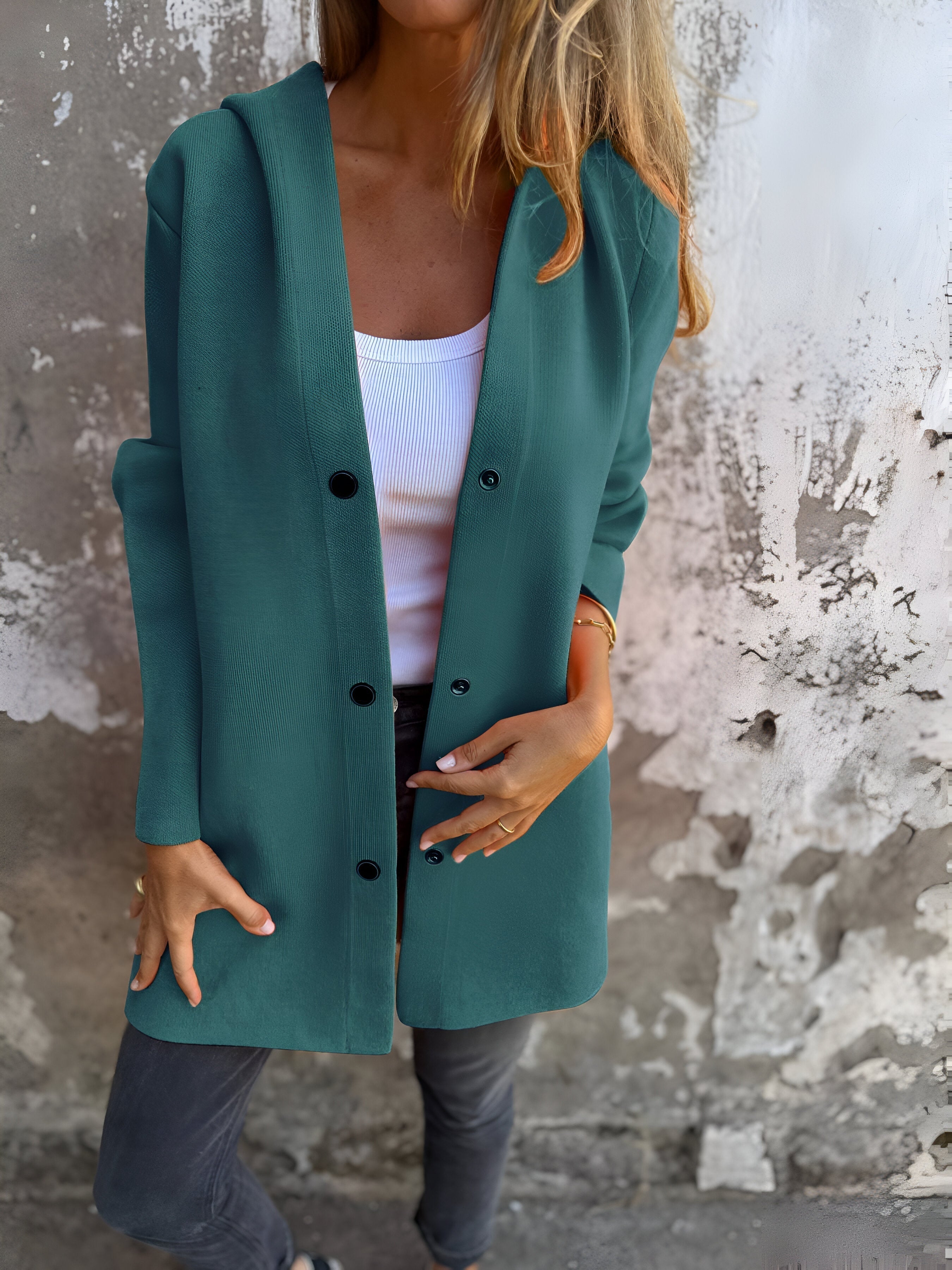 Mireille | Button-Up Coat for Women - Motheero