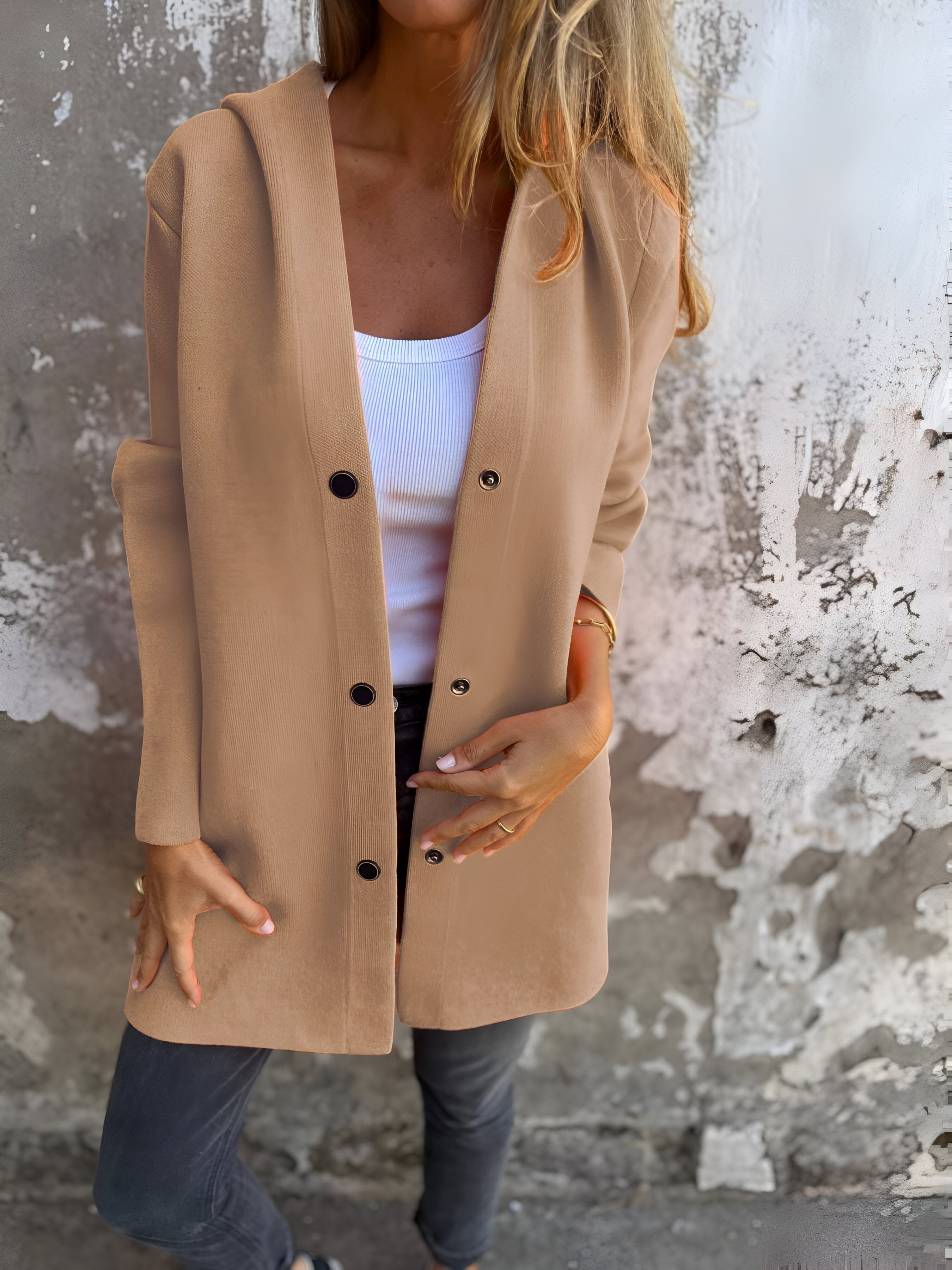 Mireille | Button-Up Coat for Women - Motheero