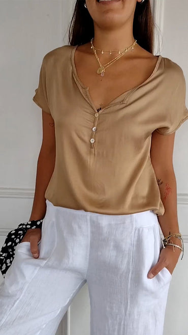 Mara | Elegant Everyday Short‑Sleeve Shirt - Motheero