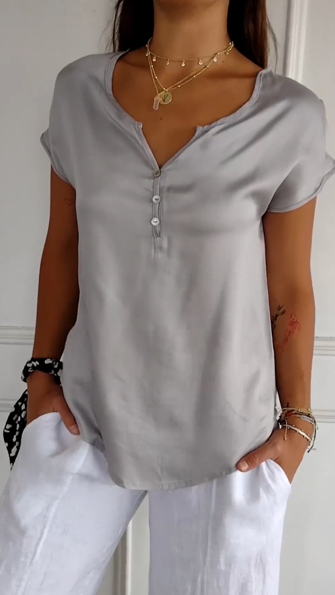Mara | Elegant Everyday Short‑Sleeve Shirt - Motheero