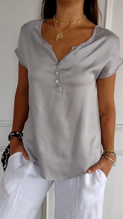 Mara | Elegant Everyday Short‑Sleeve Shirt - Motheero