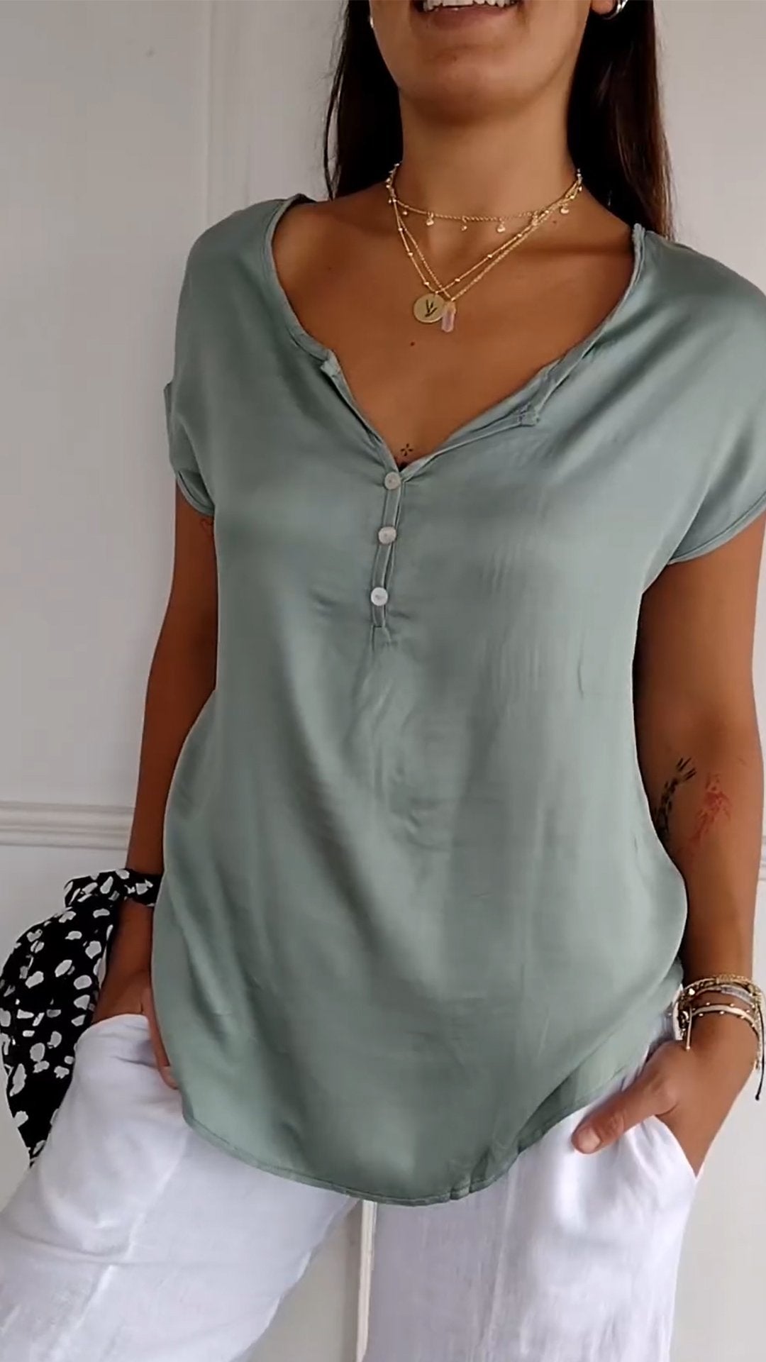 Mara | Elegant Everyday Short‑Sleeve Shirt - Motheero