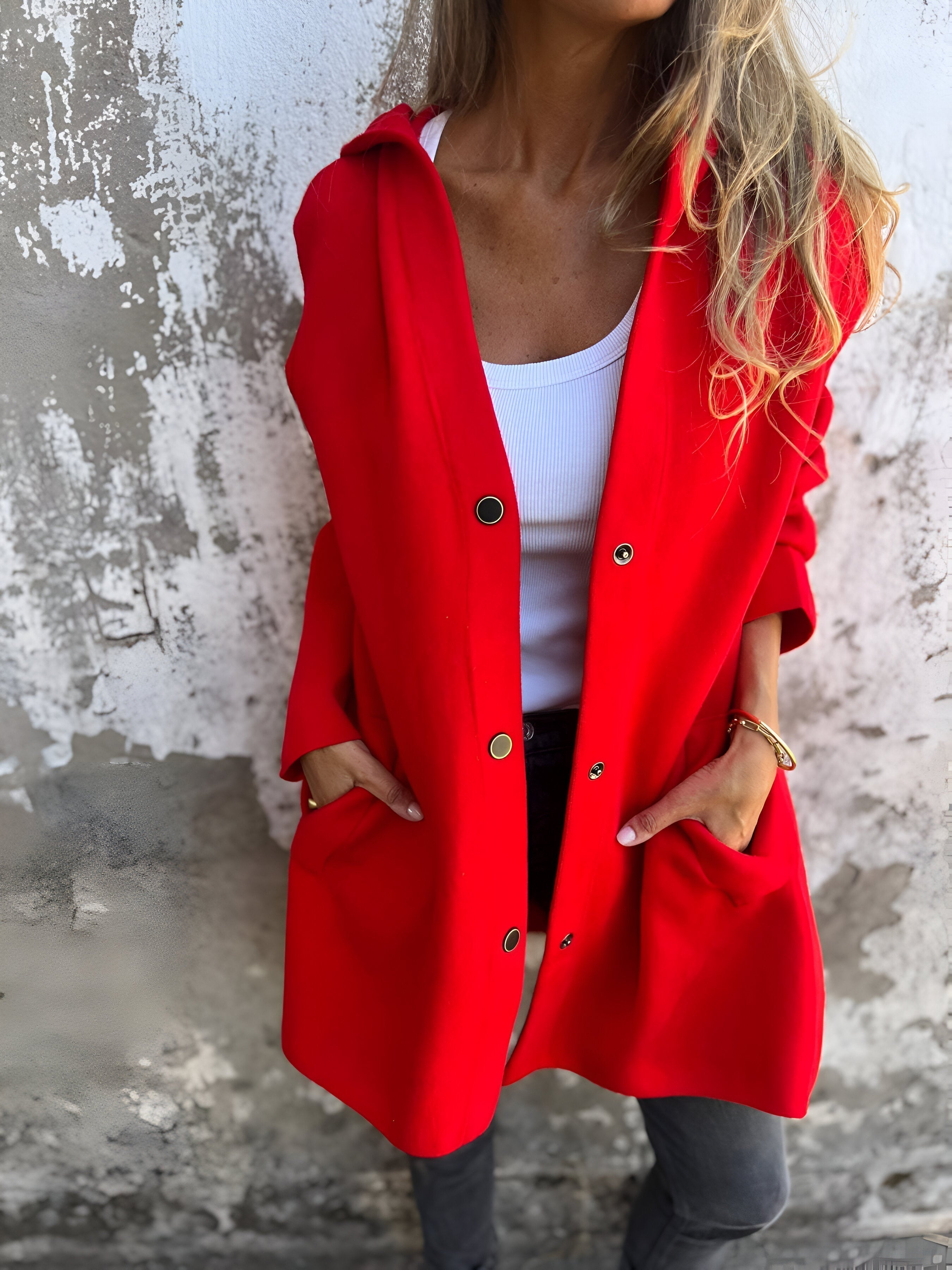 Mireille | Button-Up Coat for Women - Motheero