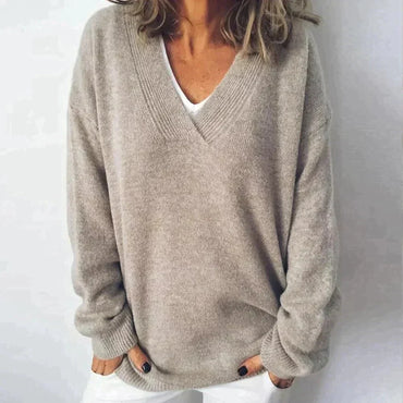 Aurelia | Elegant Warm V‑Neck Sweater