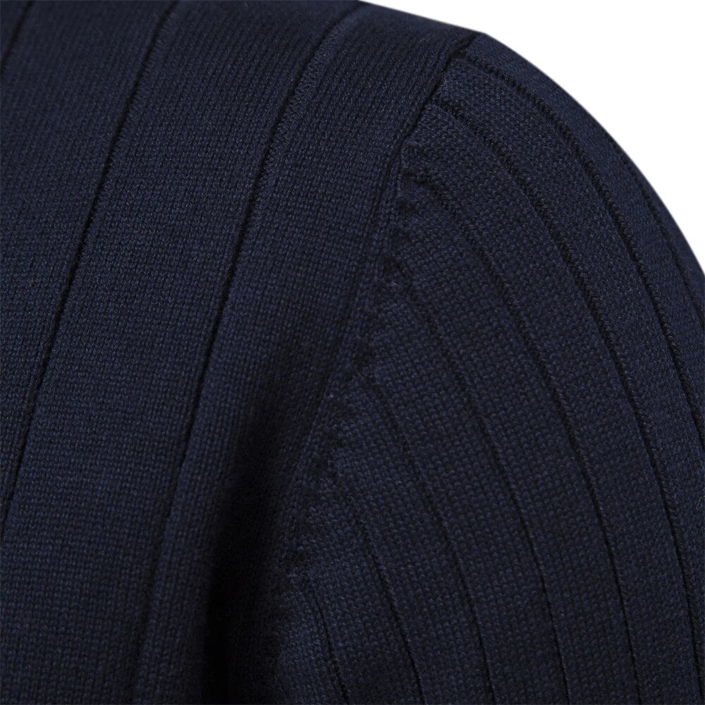 Maddox | Classic Ribbed Quarter-Zip Sweater