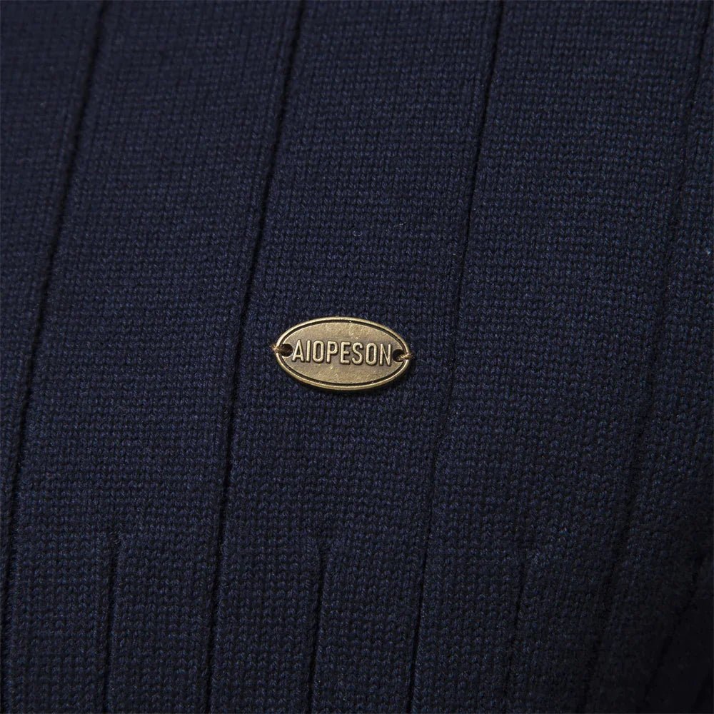 Maddox | Classic Ribbed Quarter-Zip Sweater