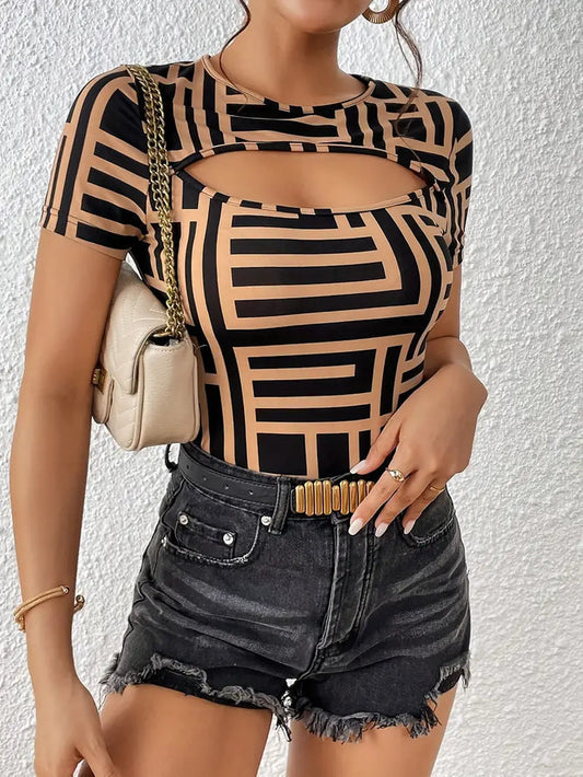Selena | Cut-Out Detail Elegant Shirt - Motheero