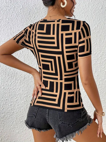 Selena | Cut-Out Detail Elegant Shirt - Motheero