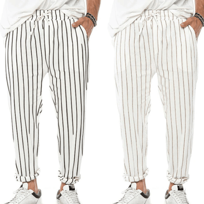 Zane | Striped Drawstring Pants