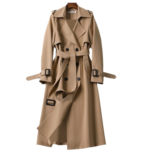 Astra | Stylish Women Trench Coat with Belted Waist and Double-Breasted Design