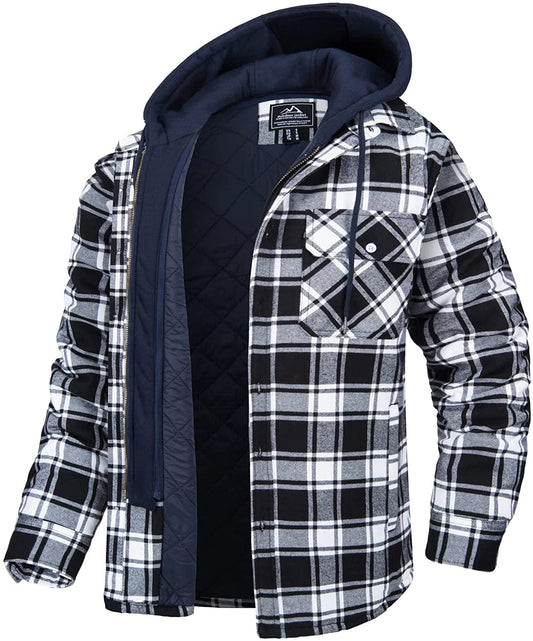 Luca | Warm Plaid Hooded Jacket