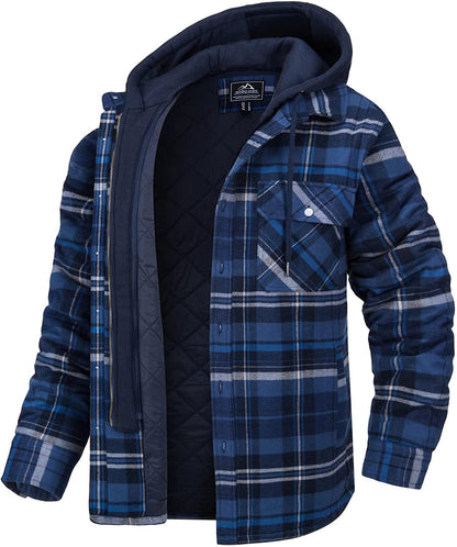 Luca | Warm Plaid Hooded Jacket