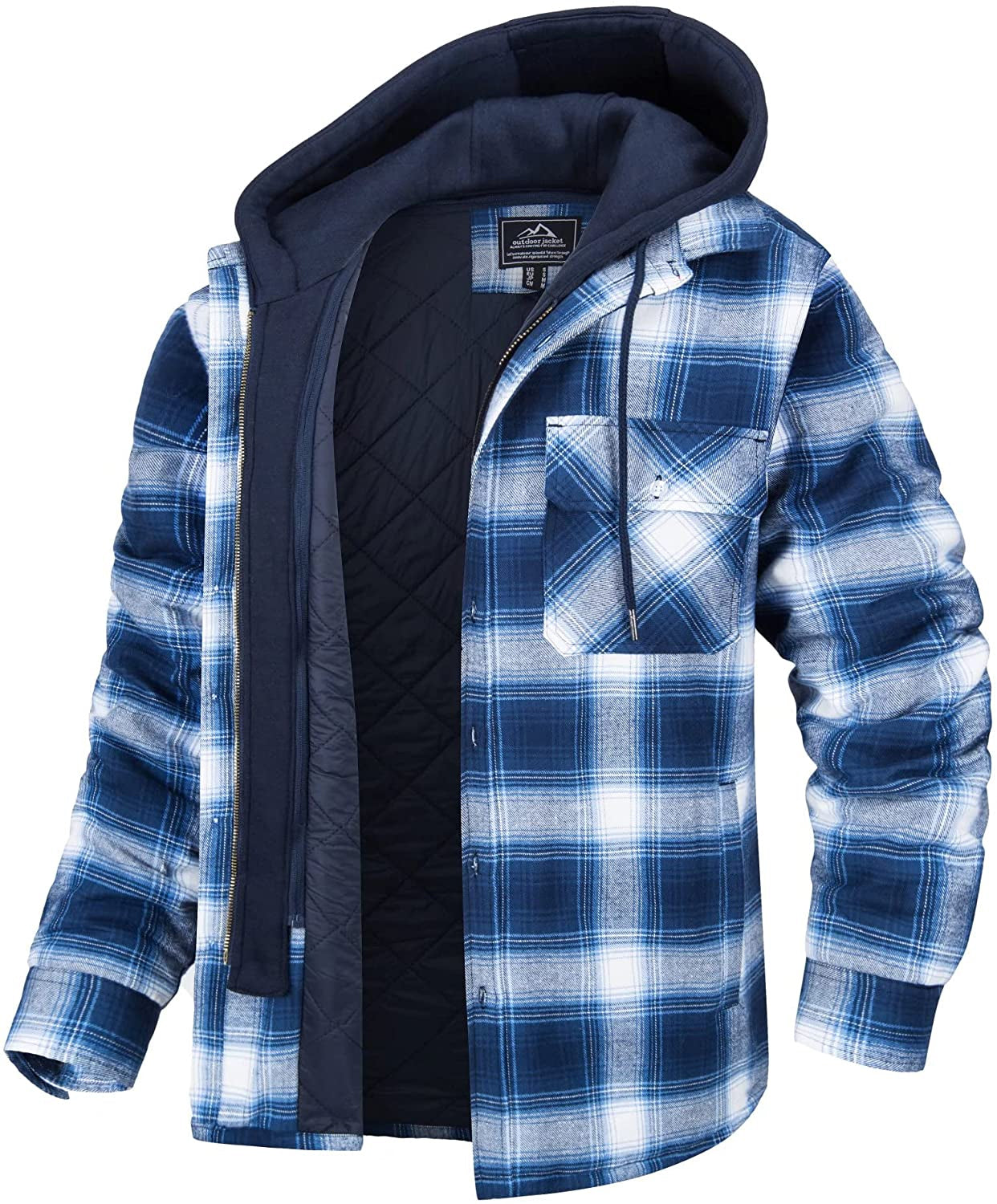 Luca | Warm Plaid Hooded Jacket