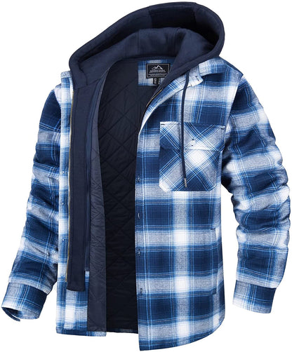 Luca | Warm Plaid Hooded Jacket