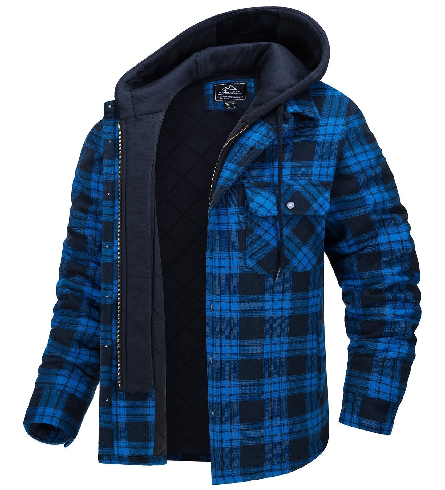 Luca | Warm Plaid Hooded Jacket