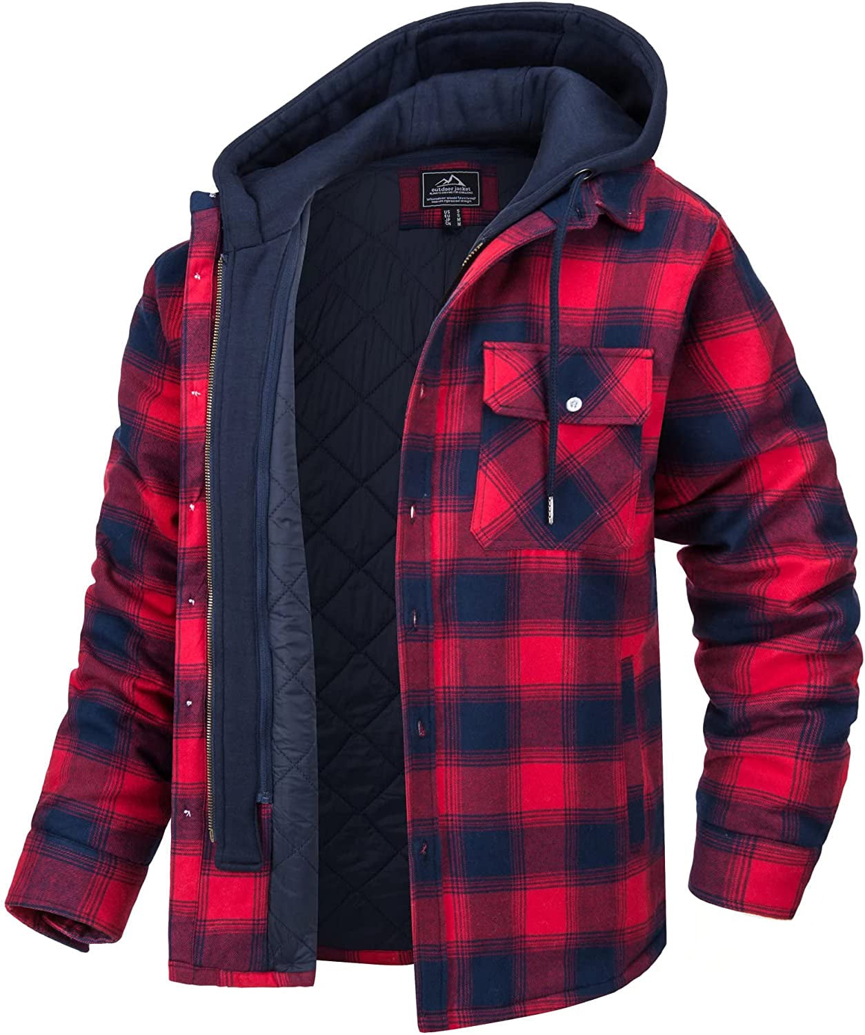 Luca | Warm Plaid Hooded Jacket