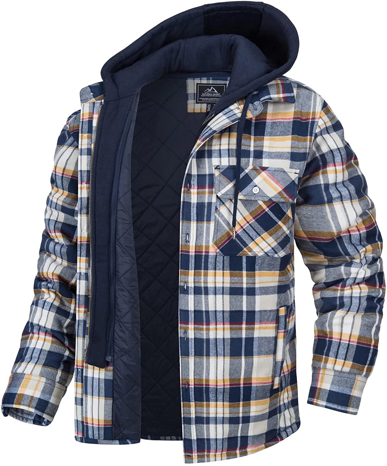 Luca | Warm Plaid Hooded Jacket