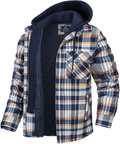 Luca | Warm Plaid Hooded Jacket