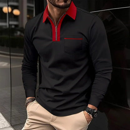 Calder | Long Sleeve with Contrast Collar Shirt
