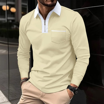 Calder | Long Sleeve with Contrast Collar Shirt