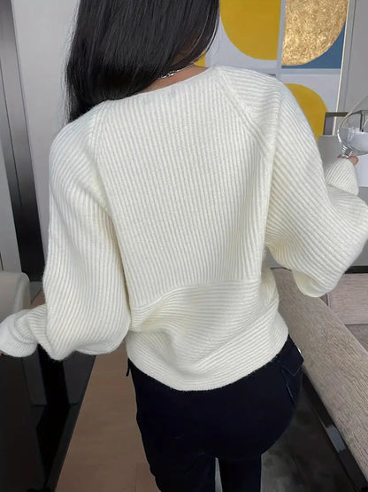 Elise | Women Crossover Knit Sweater